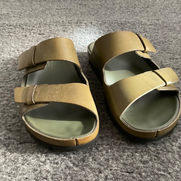 Officine Creative Leather Sandals Green